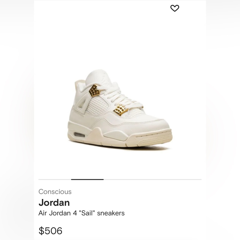 White and gold air Jordan retro 4